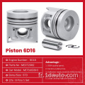 Particules authentiques Mitsubishi 6d16 Piston moteur ME072062